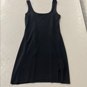 Classic Black Scoop Neck Slip Dress